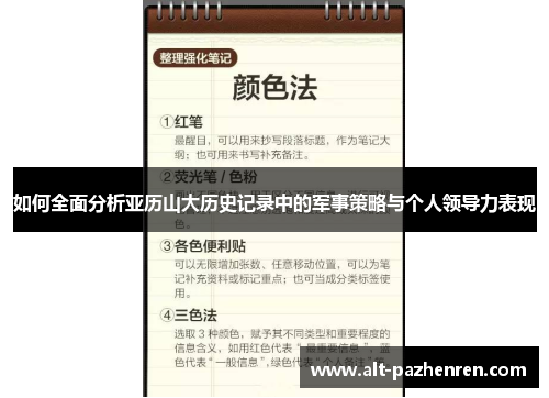 如何全面分析亚历山大历史记录中的军事策略与个人领导力表现 如何全面分析亚历山大历史记录中的军事策略与个人领导力表现